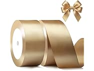 Gold Satin Ribbon 1-1/2" x 2 Rolls 50yd