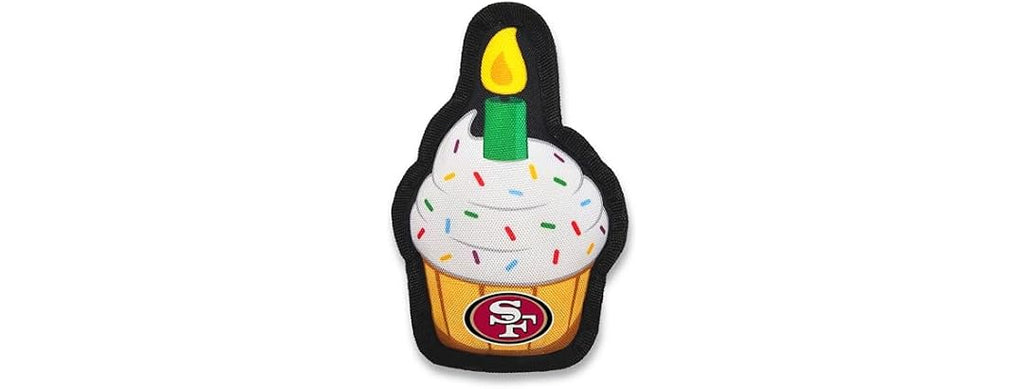 NFL San Francisco 49ers Pet Birthday Cupcake Squeaker Toy