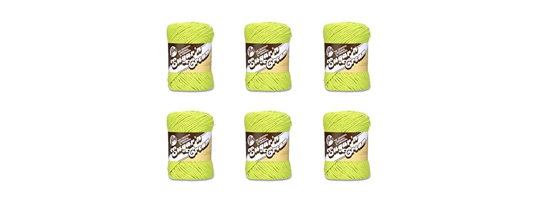 Lily Sugar'N Cream Hot Green Yarn - 6 Pack
