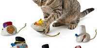SPOT Mice at Work Cat Toys, Catnip Filled Plush Mice