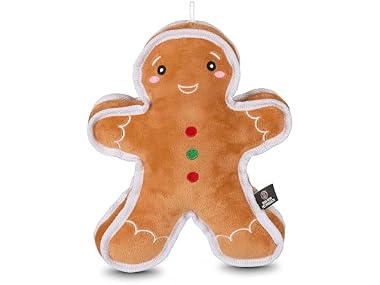 Bow Wow Pet Holiday Gingerbread Gusset Squeaky Toy