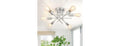 TOBUSA 6-Light Silver Ceiling Light Fixture