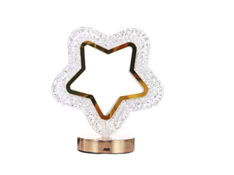 Rechargeable 3000K-7000K LED Acrylic Crystal Touch