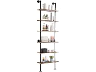 Industrial Pipe Shelf, 6 Tier 24x9.84in