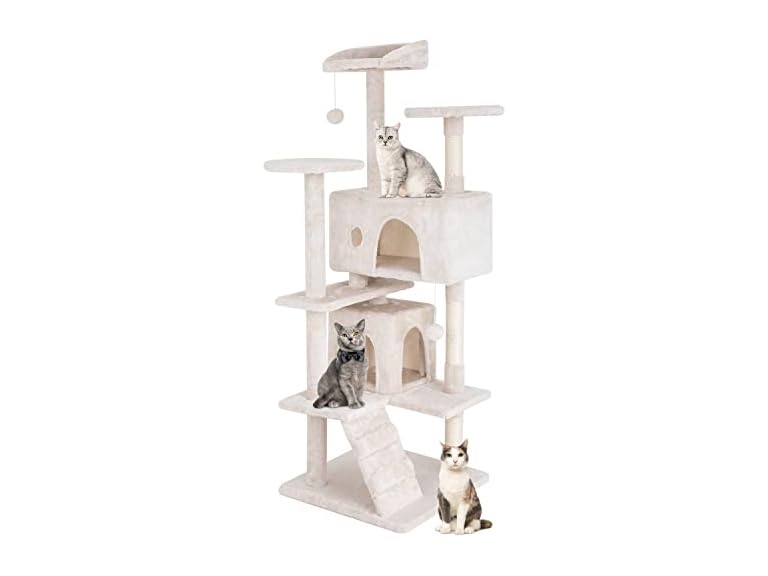 PayLessHere Cat Tree 54in Tower with Cat Scratching Post