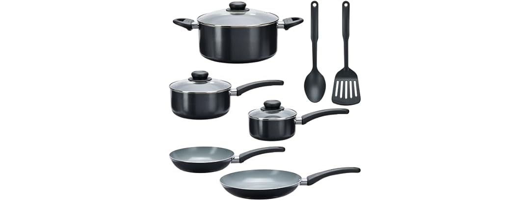 GoodCook Everyday Ceramic 10-Piece, Black