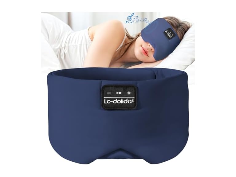 Ice Silk Sleep Mask with Bluetooth Headphones