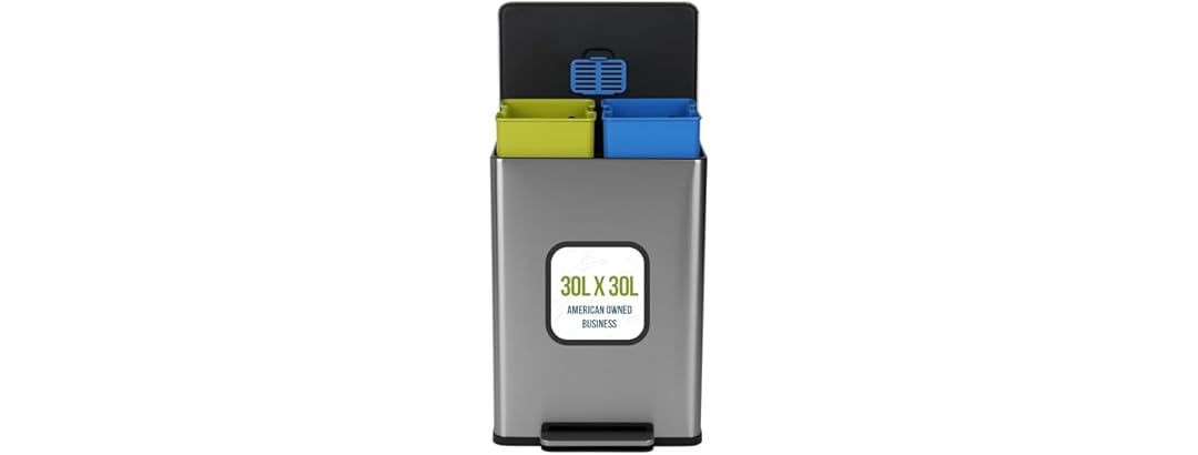 Simpli-Magic 16 Gallon (60L) Step Trash Can