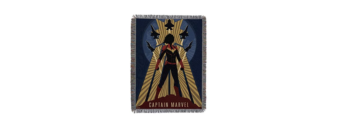 Captain Marvel Woven Tapestry Blanket