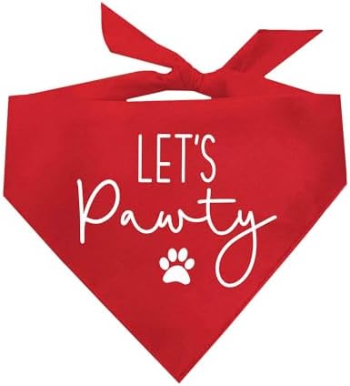 Let's Pawty Birthday Party Dog Bandana | 100%