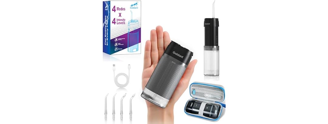 Black Portable Cordless Water Flosser