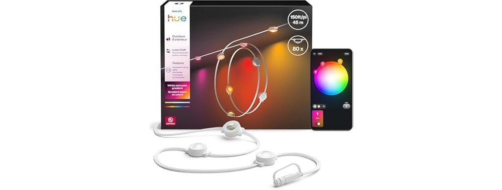Philips Hue Festavia 150ft Permanent Outdoor String Lights NEW