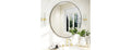 24 Inch Round Mirror, Metal Frame