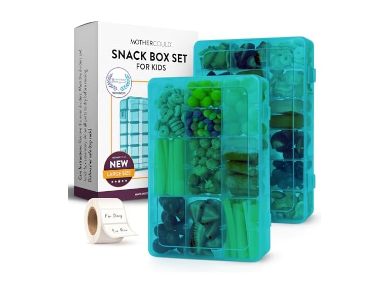 Mothercould Large Kids Snack Box Containers Set of 2