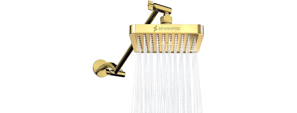 6" Square Rain Shower Head & Arm