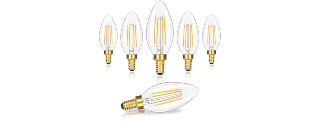 GoBright Dimmable E12 Candelabra LED Light Bulbs Warm White