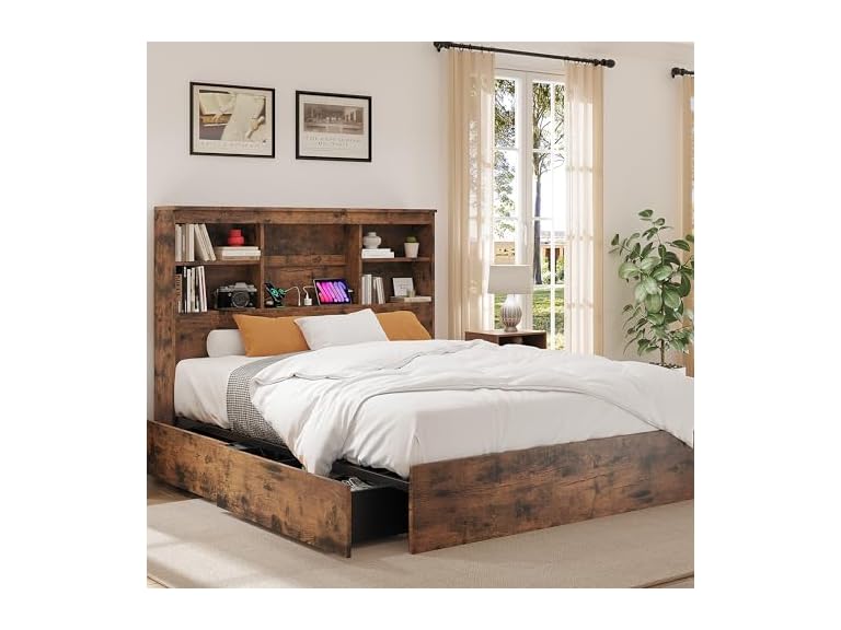 GarveeHome King Size Bed Frame
