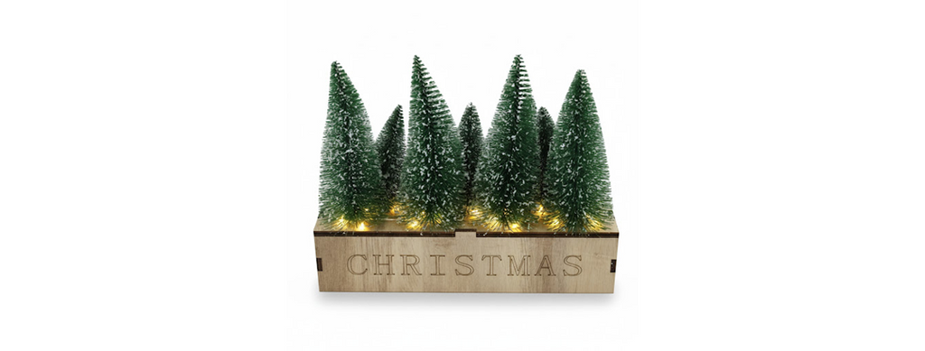 Bottle Brush Light Up Christmas Trees