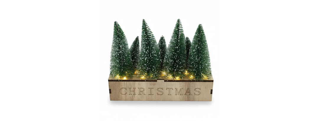 Bottle Brush Light Up Christmas Trees