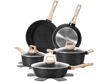 12 Pcs Nonstick Pots and Pans Set
