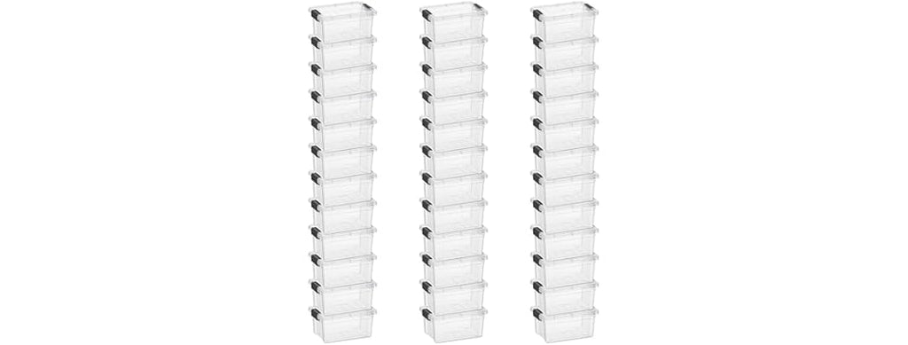 Superio Clear Storage Box 3.5 Quart 36 Pack