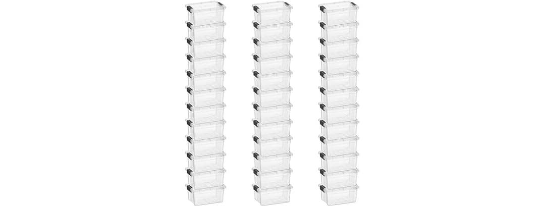 Superio Clear Storage Box 3.5 Quart 36 Pack