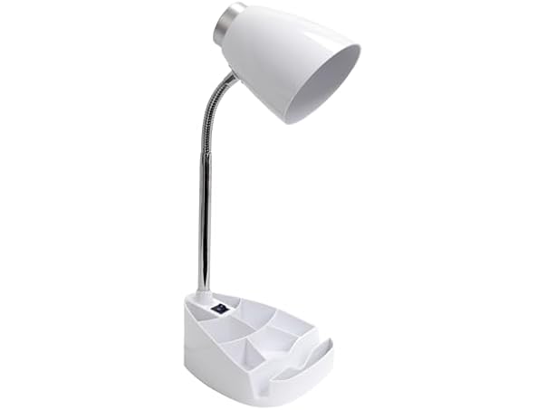 Creekwood Home Gooseneck Desk Lamp White