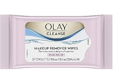 Olay Cleanse Makeup Remover, Rose Water, 25 Wipe