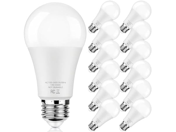 Brightever LED Light Bulbs 100W Equivalent 1500 Lumens, 12PK