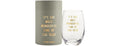 Santa Barbara Design Studio Holiday Stemless Wine Glass Gold Foil