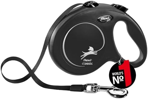 Flexi Automatic Leash New Classic L 5 M Black