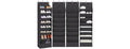 Door Shoe Organizer with 10 Extra Large Pockets, 4-Pack Black