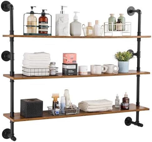 Industrial Pipe Shelf, 2 Tier 24x7.87in