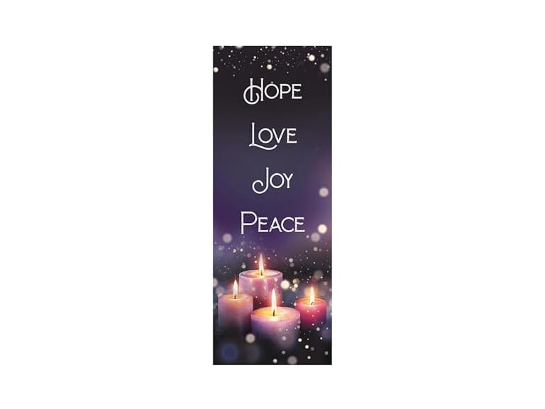 Christian Brands Advent Candles X-Stand Church Banner, 2' x 6'