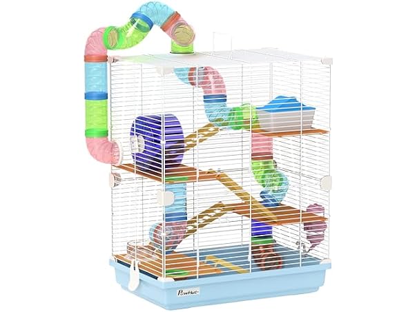 PawHut 18" 5 Tier Hamster Cage with Tubes and