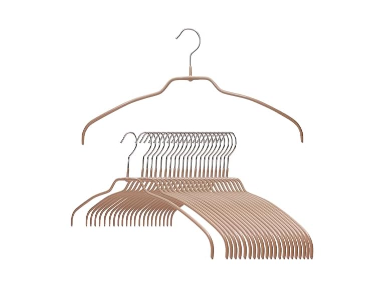MAWA by Reston Lloyd Clothing Hangers Set of 24, Latte