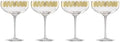 Cambridge Gold Decal Coupe Glasses, Set Of 4