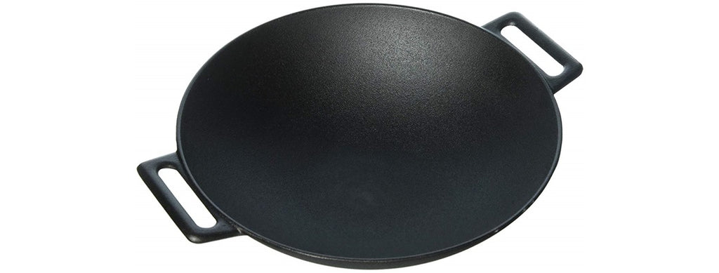Jim Beam 12'' Cast Iron Grilling Wok