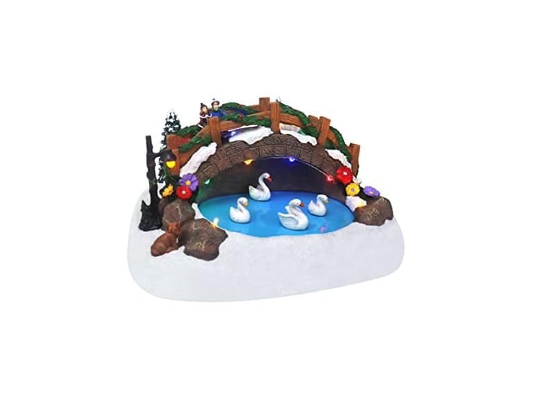 Swimming Swans Christmas Village