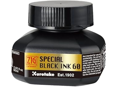 Kuretake Zig Cartoonist Black Ink 60ml