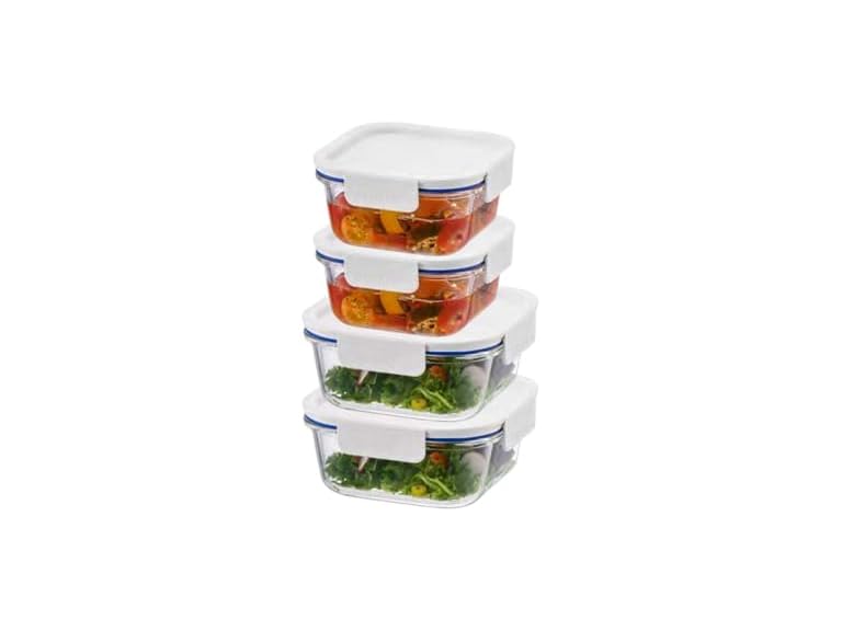 LocknLock The Clear Heat-Resistant Glass Food Set 8Pc