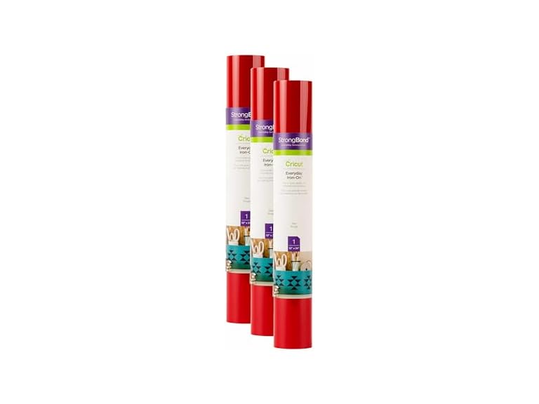 Cricut Everyday Iron On Red 12"x24" 3-Pack