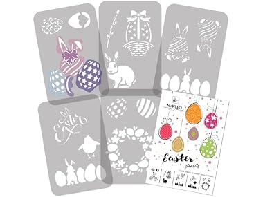NAKLEO Easter Painting Stencils Set 5 A4