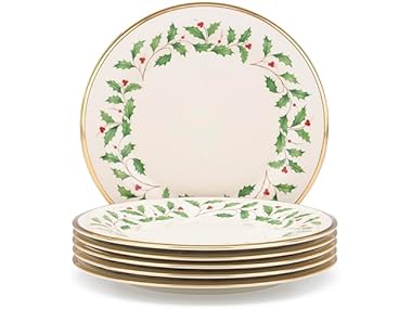 Lenox Holiday 6-Piece Dinner Plates Dinnerware Set