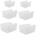 happimess Nesting Wire Metal Storage Baskets for Shelves Set of 6
