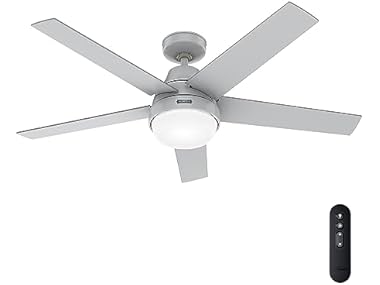 Hunter Fan 52" Light & Remote, Dove Grey