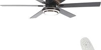 Black LED Ceiling Fan w/ Remote- Choose 62" or 72"