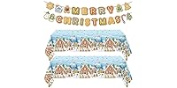 6 Pcs Gingerbread Tablecover & Banner