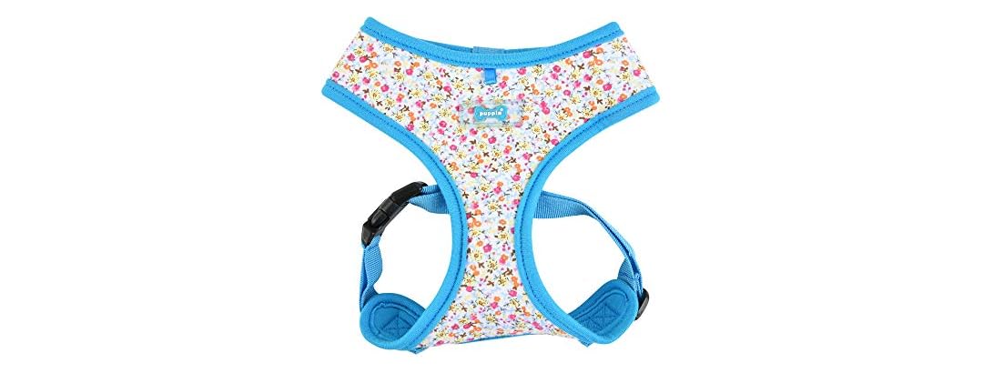 Puppia Wildflower Harness A - Sky Blue - M