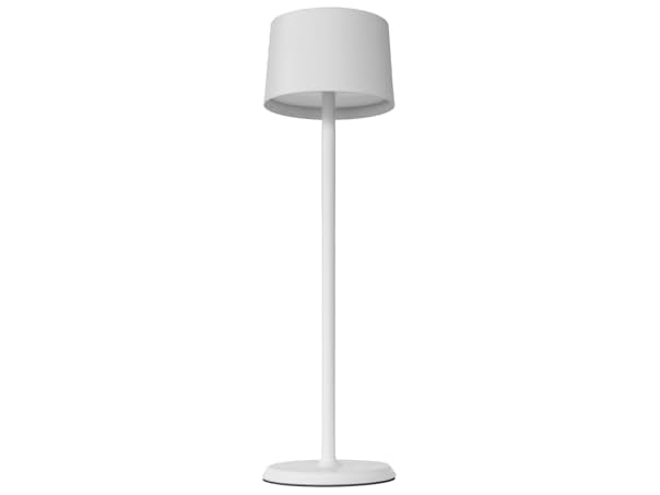 Hudson 14" Matte White Dimmable Rechargeable Table Lamp